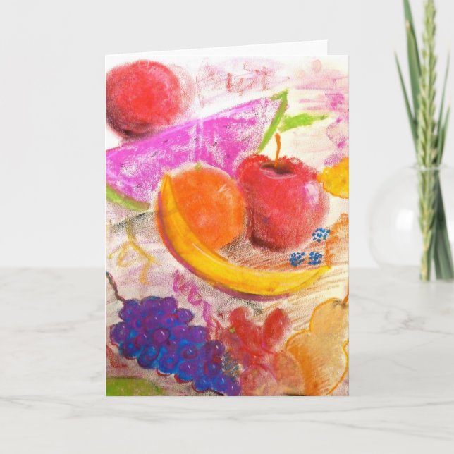 Juicy Fruit Note Card in Pastel by Brad Hines (Front)