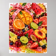 Juicy Fruit Wall Art | Maximalist Kitchen Decor