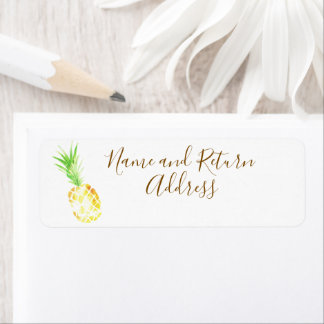 Juicy Golden Pineapple Return Address Label
