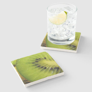 Juicy Green Fruity Kiwi - Stone Coaster