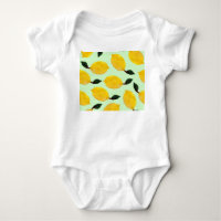 Juicy Lemon Blueberries: Watercolor Seamless Patte