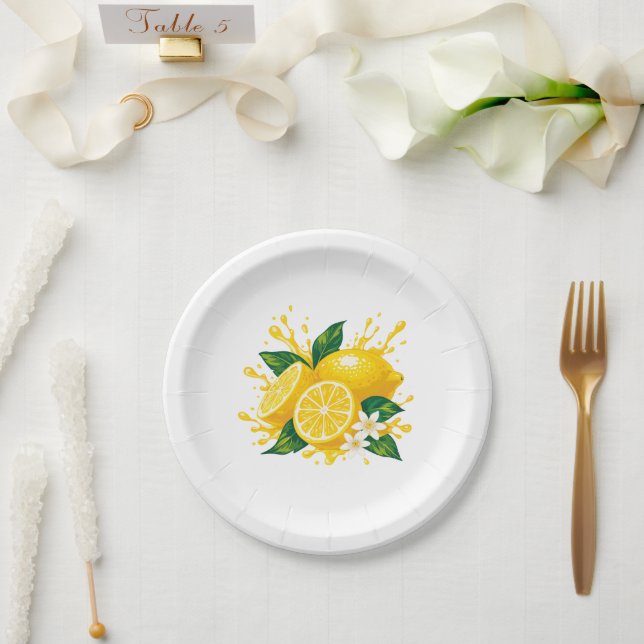 Juicy lemon paper plate (Wedding)