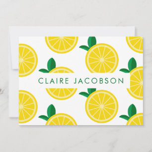 Juicy Lemons Personalised Stationery Holiday Card