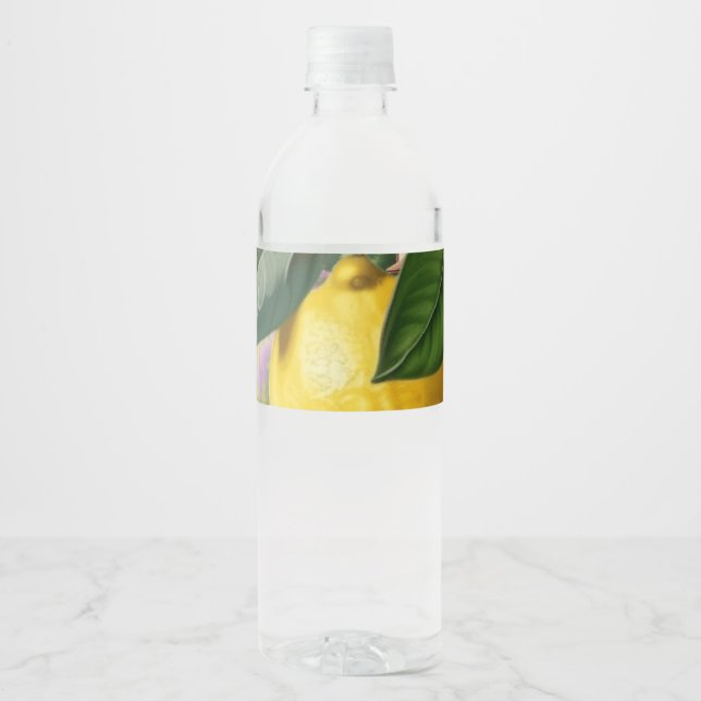 Juicy lemons  water bottle label (Front)