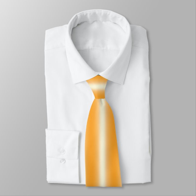 Juicy Orange Citrus Fruit Stripes Tie (Tied)