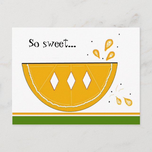 Juicy Orange Slice Postcard (Front)