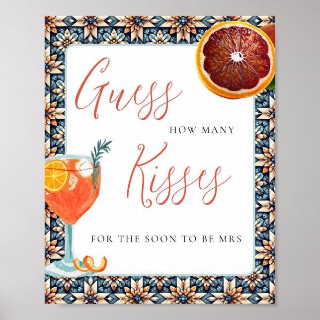 Juicy Orange Spritz Guess How Many Shower Game Poster (Front)