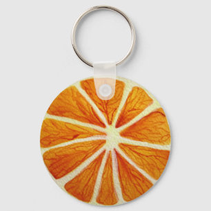 Juicy Orange watercolor fruit pop art Key Ring