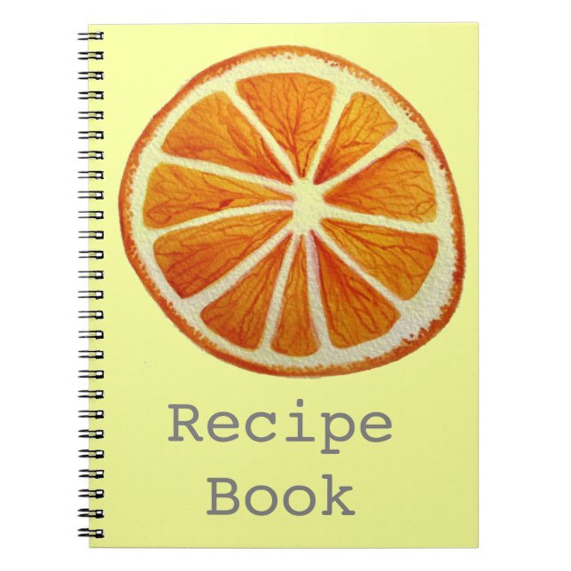 Juicy Orange watercolor fruit pop art Notebook (Front)