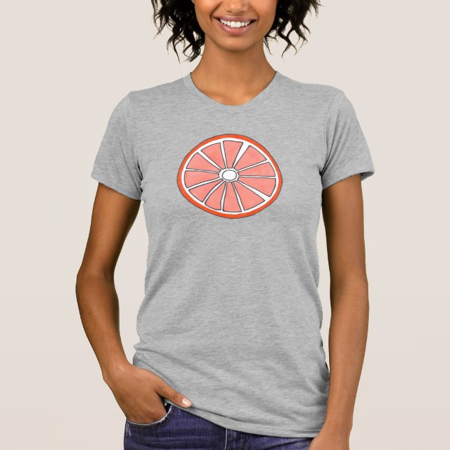 Juicy Orange Zesty Florida Citrus Fruit Slice T-Shirt (Front)
