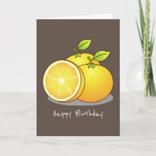 Juicy Oranges fruit art Card