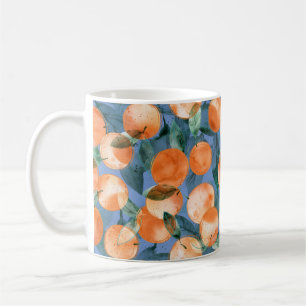Juicy Oranges Watercolor Pattern Coffee Mug
