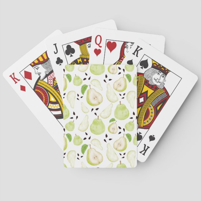 Juicy Pear Toss Playing Cards (Back)