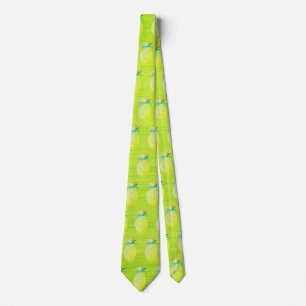Juicy Pineapple Kiwi Green Pattern Tie