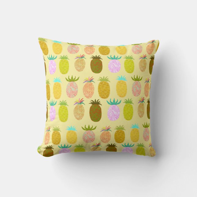 Juicy Pineapple Pattern Cushion (Front)
