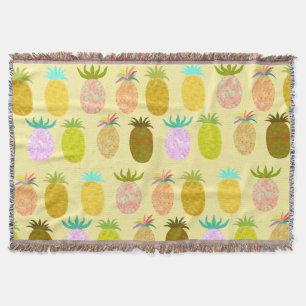 Juicy Pineapple Pattern Throw Blanket