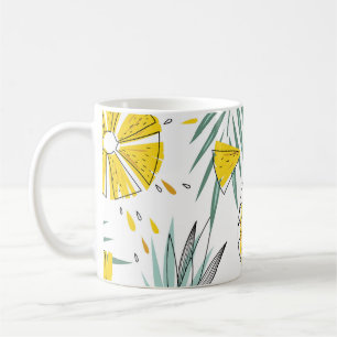 Juicy pineapples: bright vintage pattern. coffee mug