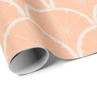 Juicy Pink Grapefruit Pattern Peach Fuzz