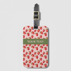Juicy Pink: Spiralling Through Strawberry Fields Luggage Tag