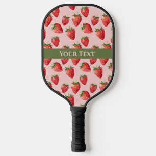 Juicy Pink: Spiralling Through Strawberry Fields Pickleball Paddle