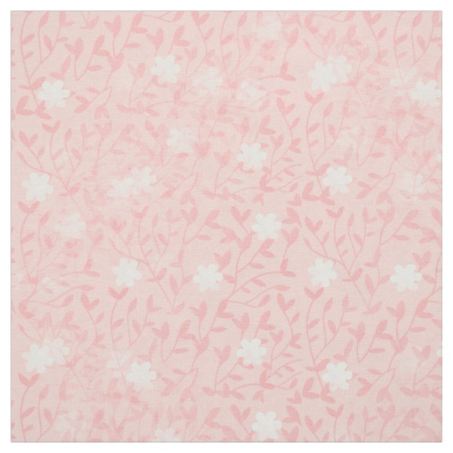 Juicy Pink Tiny Floral Pattern Fabric (Swatch)