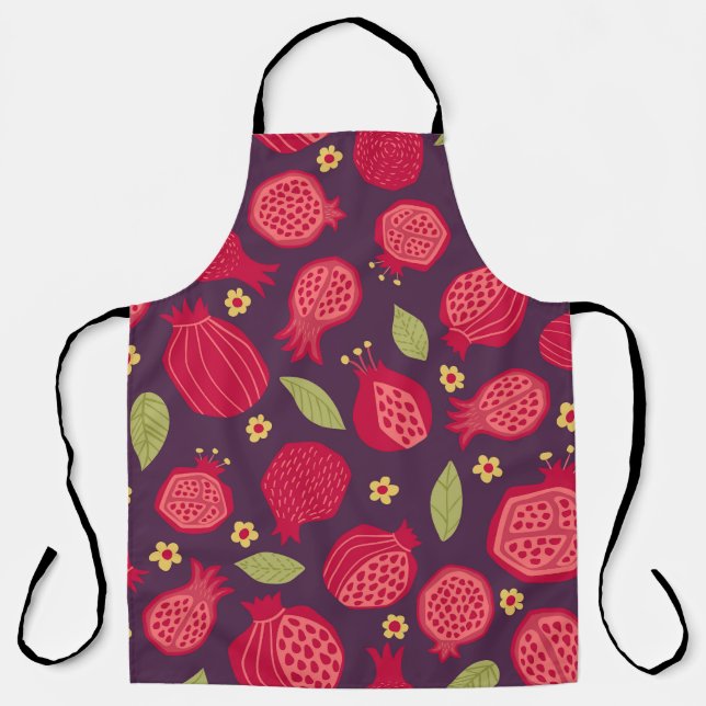 Juicy pomegranates: vintage illustration. apron (Front)