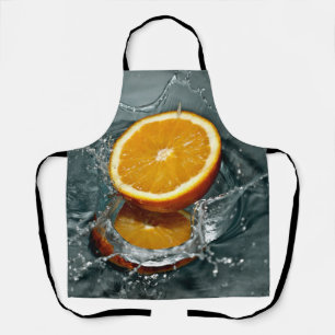 Juicy positive orange for vitamin mood apron