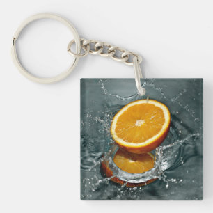Juicy positive orange for vitamin mood key ring