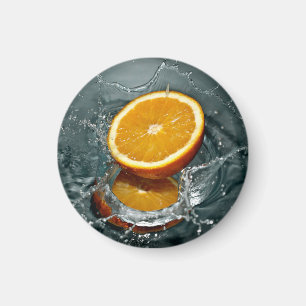 Juicy positive orange for vitamin mood magnet