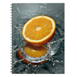 Juicy positive orange for vitamin mood notebook