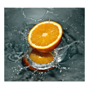 Juicy positive orange for vitamin mood photo print