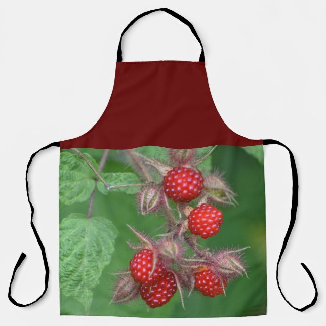 Juicy Red Raspberries Apron (Front)