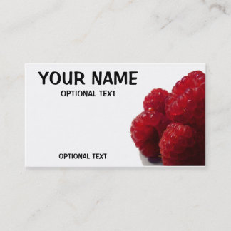 JUICY RED RASPBERRIES - Business Card Template