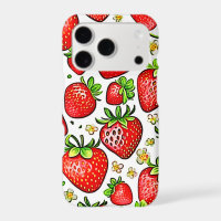 Juicy Red Strawberries Pattern