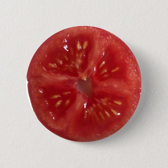 Juicy Red Tomato 6 Cm Round Badge (Front)