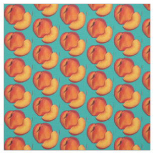 Juicy Ripe Summer Peach Georgia Peaches Fruit Fabric
