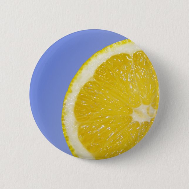 Juicy Slice of Lemon 6 Cm Round Badge (Front)