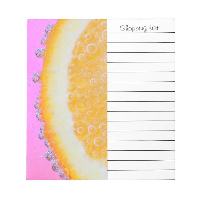 Juicy splash of orange notepad (Front)