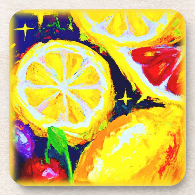 Juicy Stars and Fruity Skies. Buy Now Coaster (Front)