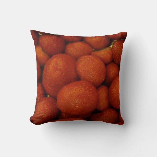 Juicy Strawberries Pillow (Front)