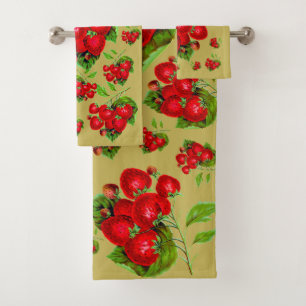 Juicy Strawberry Bath Towel Set