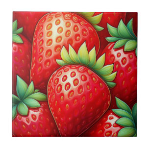 Juicy Strawberry  Ceramic Tile