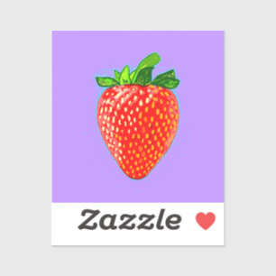 Juicy Strawberry in Pop Art Style