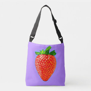 Juicy Strawberry in Pop Art Style  Crossbody Bag