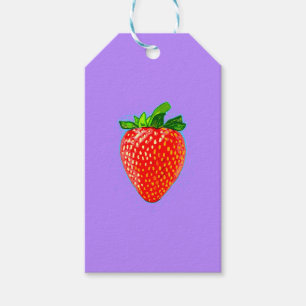 Juicy Strawberry in Pop Art Style Gift Tags