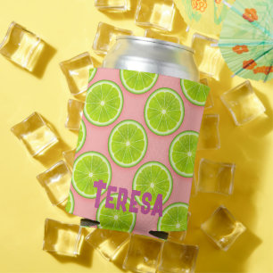 Juicy Summer Limes Fun Personalised Can Cooler