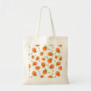 Juicy tangerines pattern tote bag