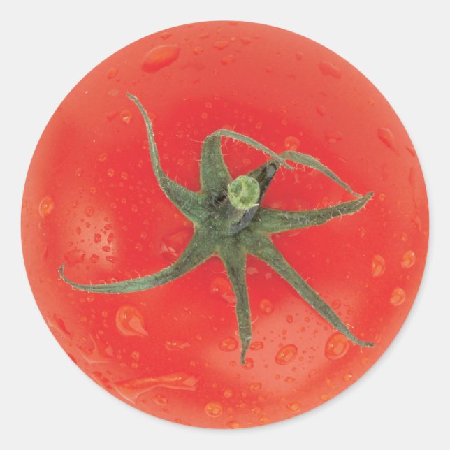 Juicy Tomato Classic Round Sticker (Front)