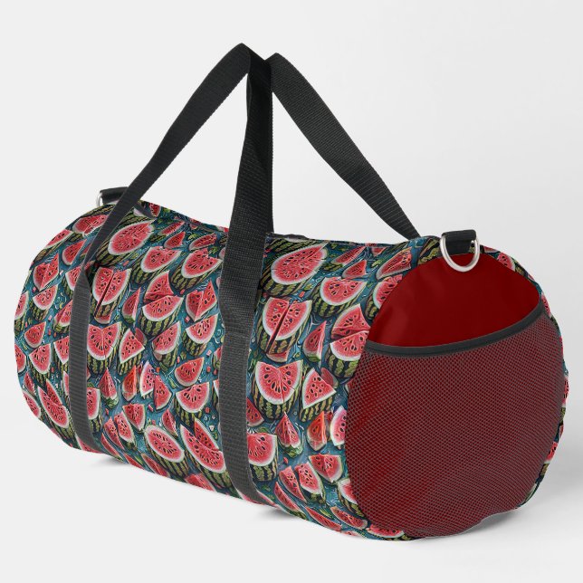 Juicy Watermelon Pattern Design 1 Duffle Bag (Right Corner)