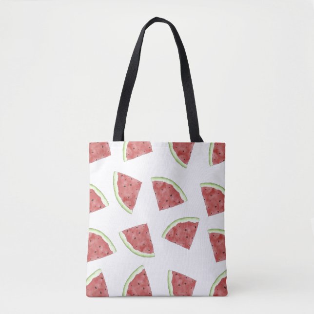 Juicy watermelon pattern tote bag (Front)
